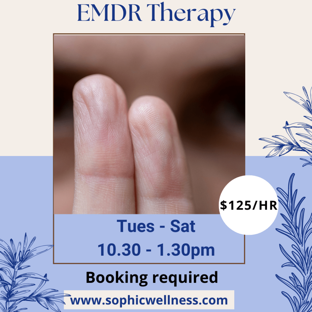 EMDR therpy. Sophic wellness. Gosford. Gnost healing. central coast Eye Movement Desensitization and Reprocessing (EMDR) is a powerful evidence-based therapy for healing trauma and anxiety. Here’s why EMDR can make a difference:
