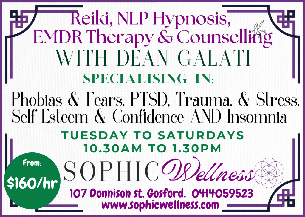 EMDR offers hope for those who feel stuck in their healing journey. It is a gentle, empowering therapy that unlocks the body’s natural ability to heal from emotional pain. Whether you’ve tried other methods or are new to therapy, EMDR may be the key to moving forward. sophic wellness. gnostic healing woy woy. gosford. 